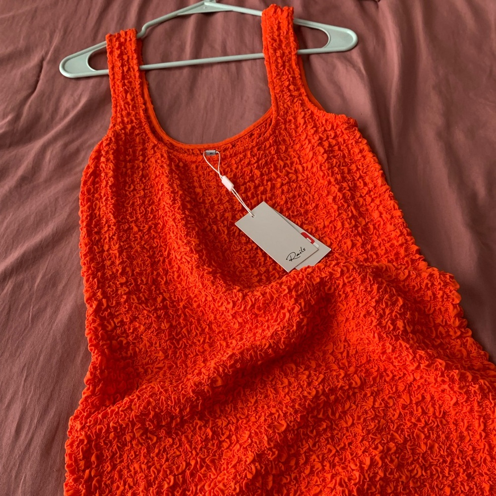 Gorgeous bright cherry orange dress